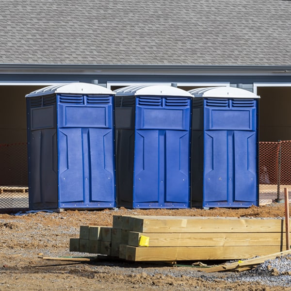 how often are the portable restrooms cleaned and serviced during a rental period in Adamant Vermont